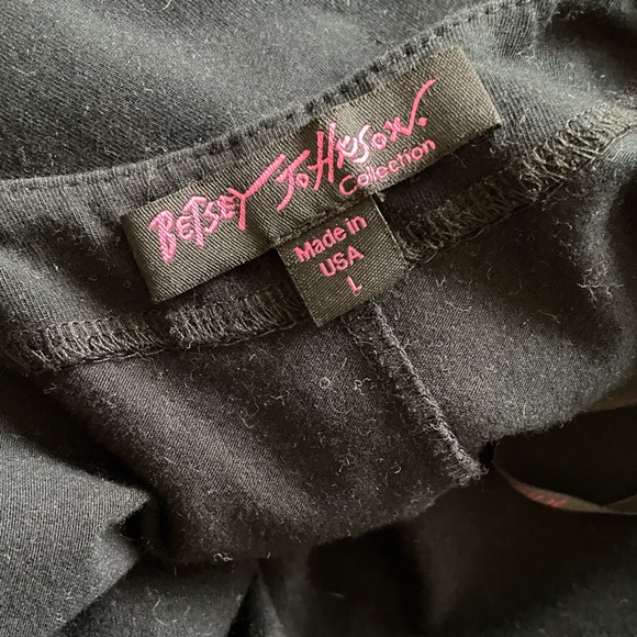 Betsy Johnson Black Cotton Waist Cut Out Dress Size L - Picture 2 of 5